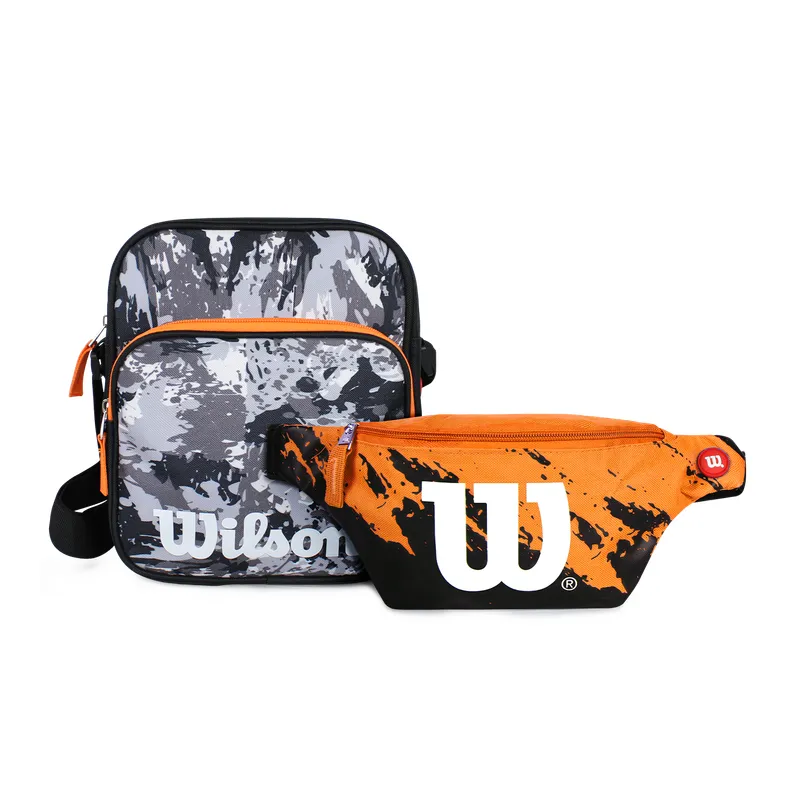 WILSON - Pack Wilson Bandolera Jarbinks negro-gris + Banano Apolo orange
