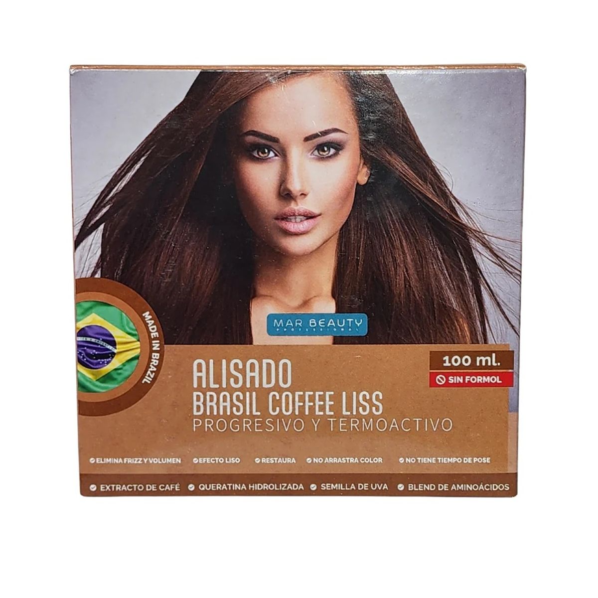 MAR BEAUTY - Kit Alisado Brasil coffe liss 100ml C/U 3 Pasos Marbeauty