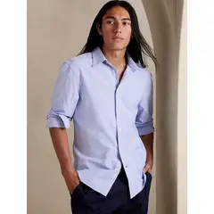 BANANA REPUBLIC - Camisa Hombre Logo Oxford Celeste