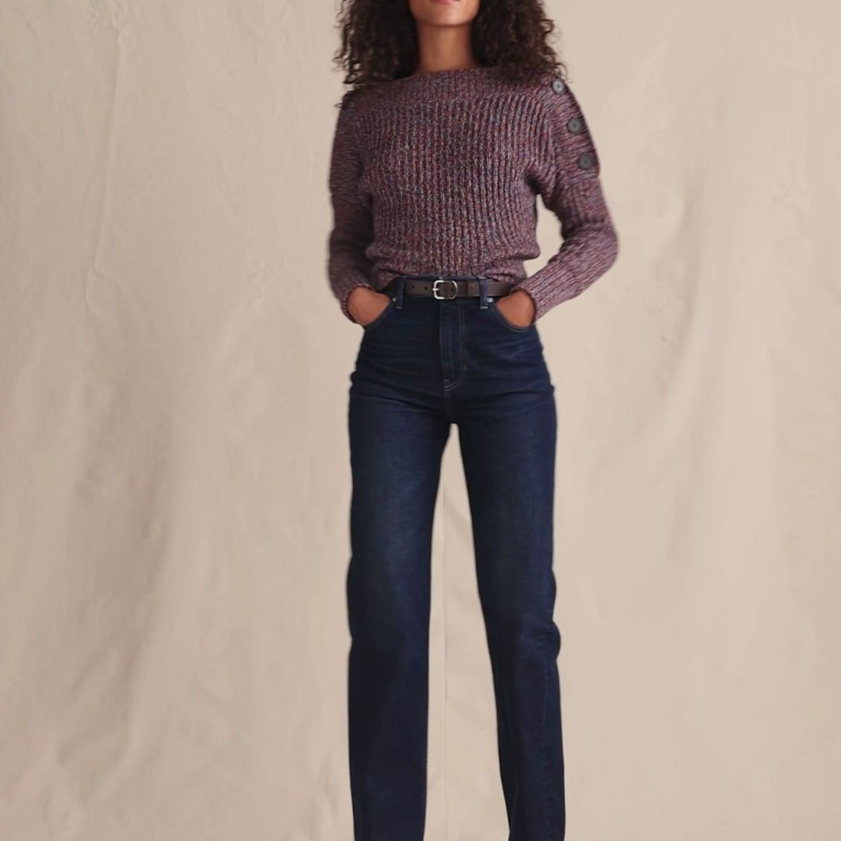 BANANA REPUBLIC - Jeans Mujer Tiro Alto 90'S Straight Azul Banana Republic