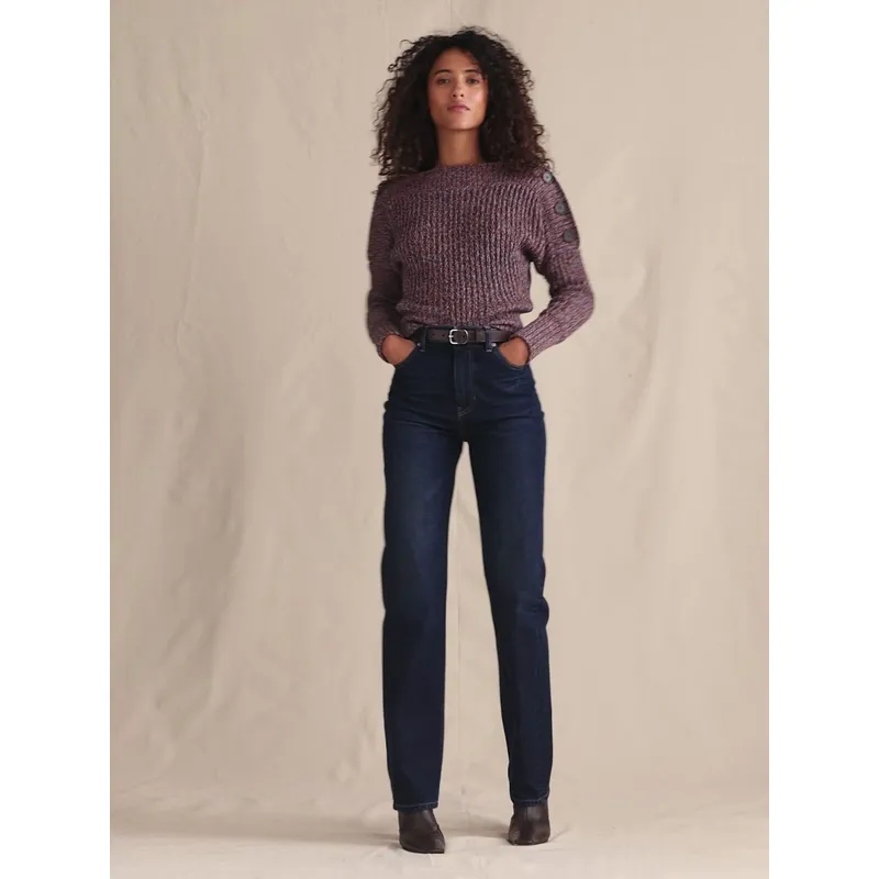 BANANA REPUBLIC - Jeans Mujer Tiro Alto 90'S Straight Azul Banana Republic