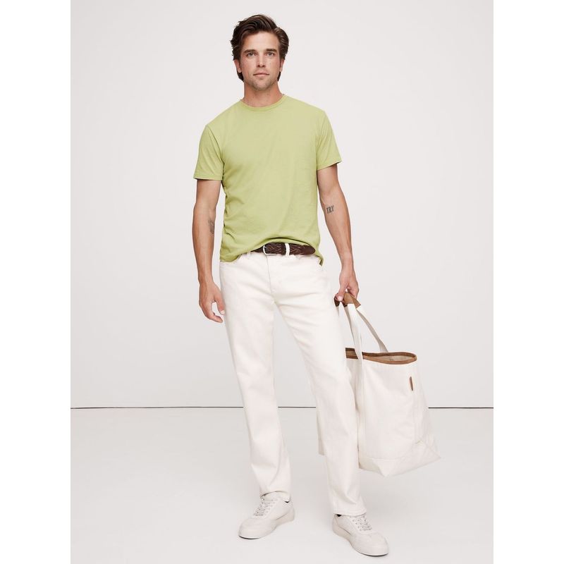 BANANA REPUBLIC - Polera Hombre Lightweight Algodón Crew-Neck Verde Banana Republic