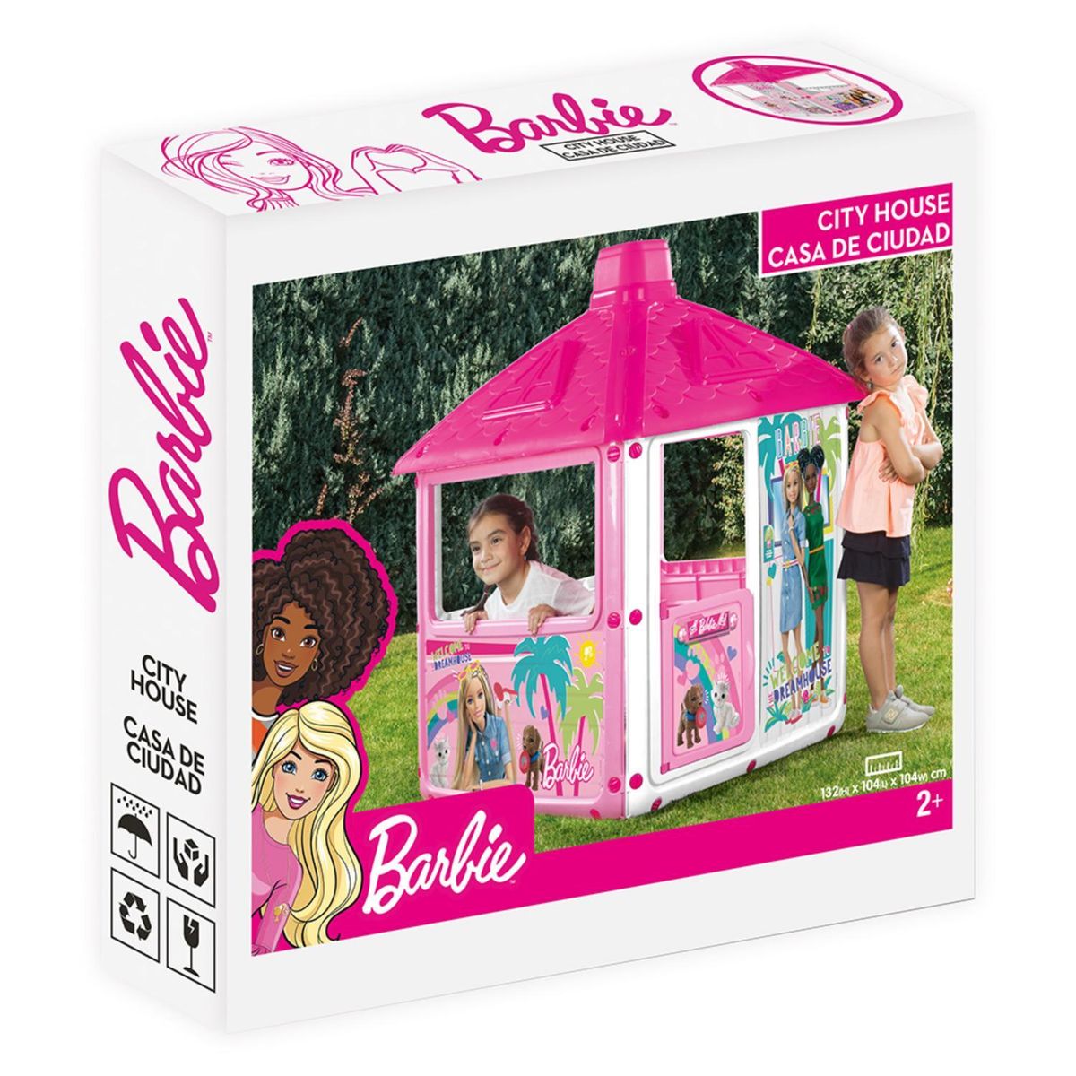 DOLU - Casa de juegos Barbie 135x104x104 cm Dolu