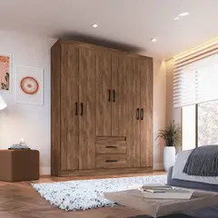 HOME MOBILI - Closet Pirita 6 Puertas Café oscuro