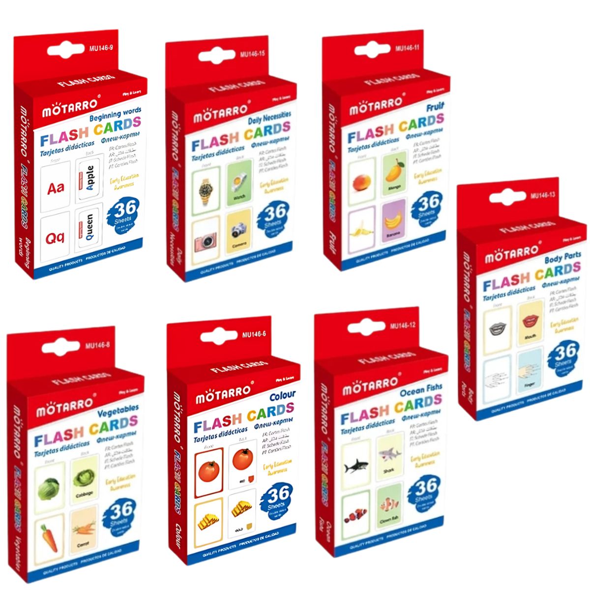 GENERICO - Tarjetas De Aprendizaje En Inglés - Flash Cards Set 7