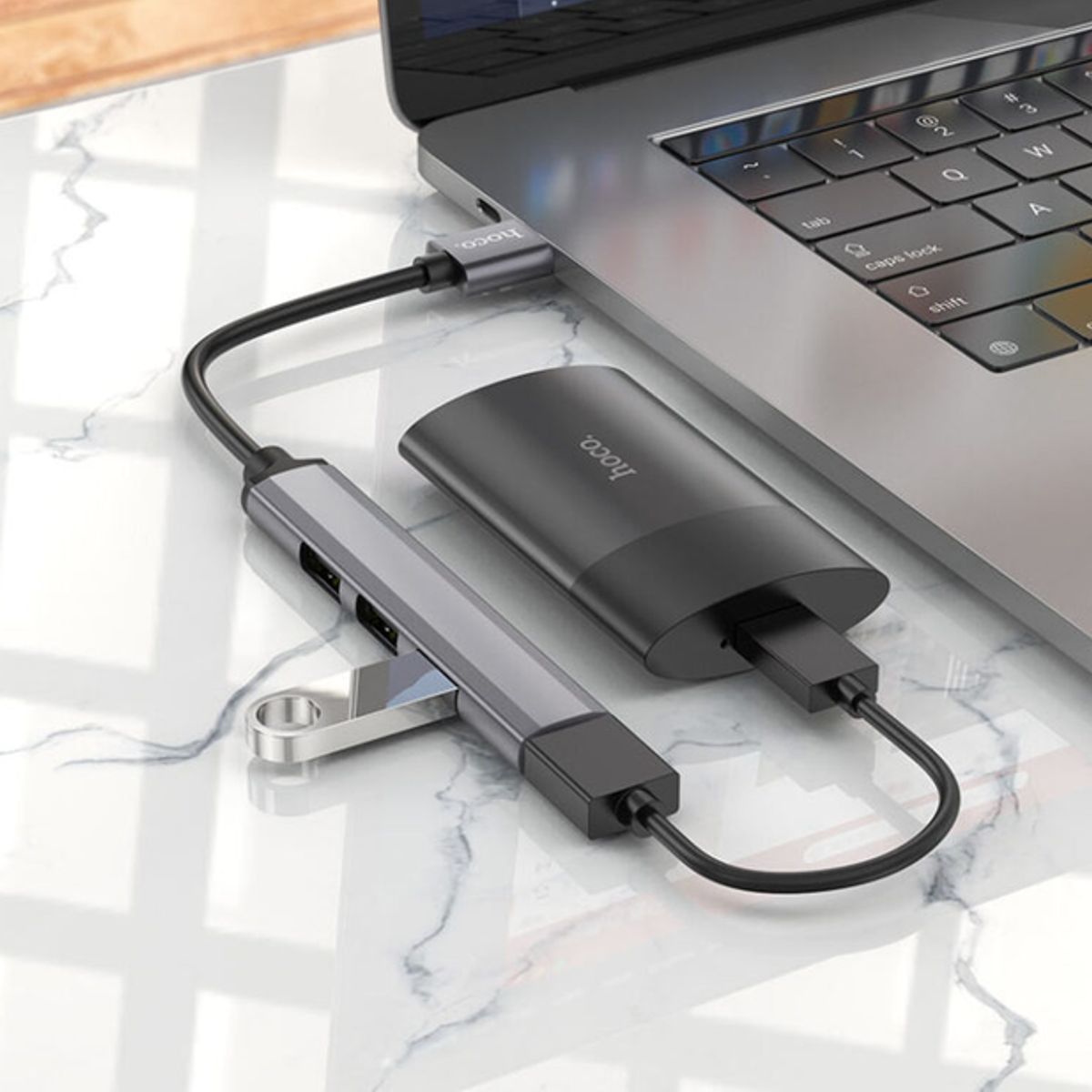 HOCO - Adaptador Hub USB 3.0  a USB 4 en 1 Hoco HB26