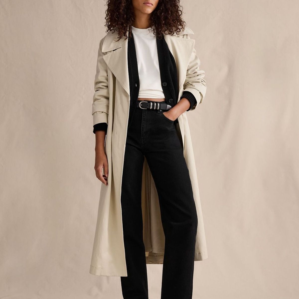 BANANA REPUBLIC - Jeans Mujer Banana Republic Tiro Alto 90'S Straight Negro