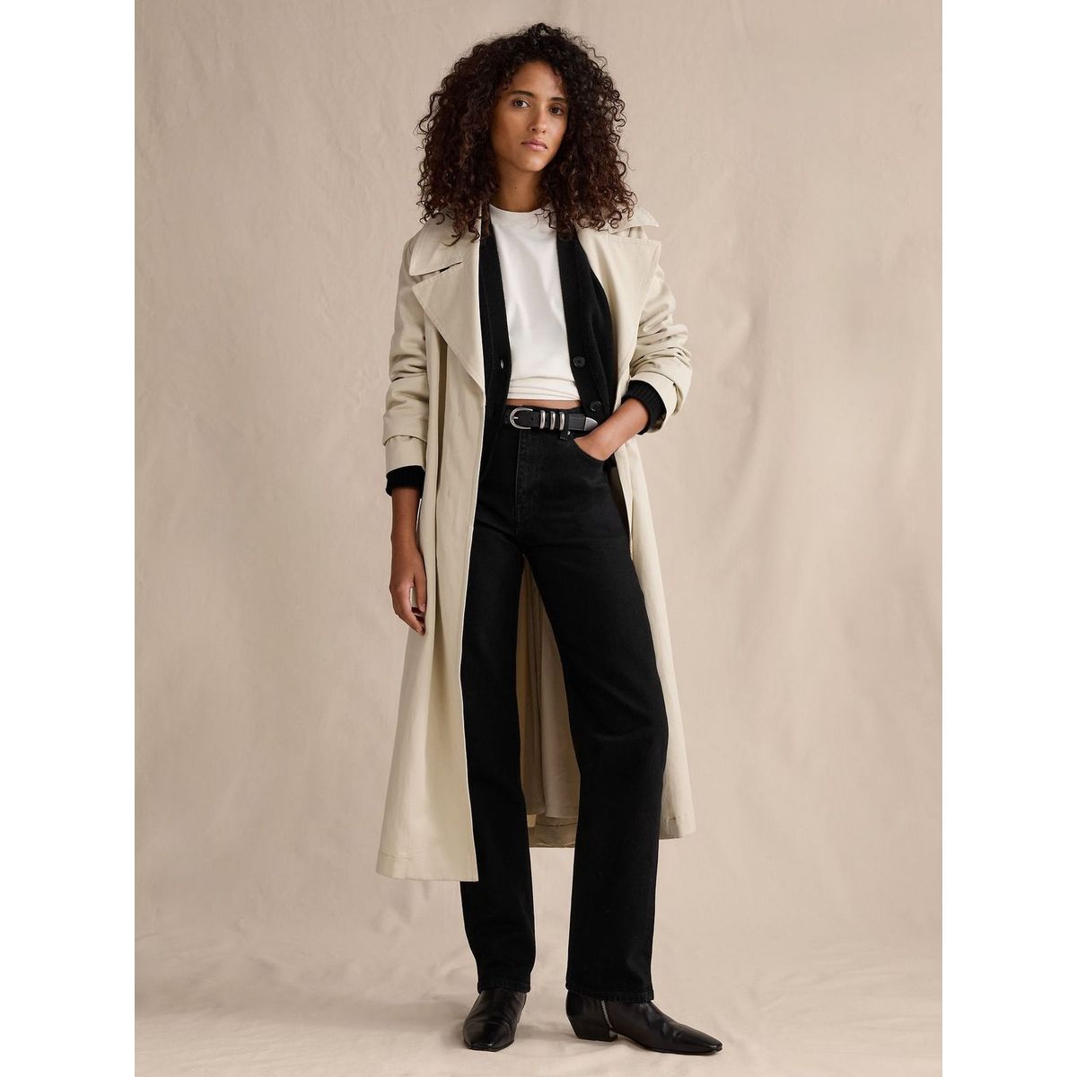 BANANA REPUBLIC - Jeans Mujer Banana Republic Tiro Alto 90'S Straight Negro