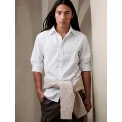 BANANA REPUBLIC - Camisa Hombre Logo Oxford Blanco
