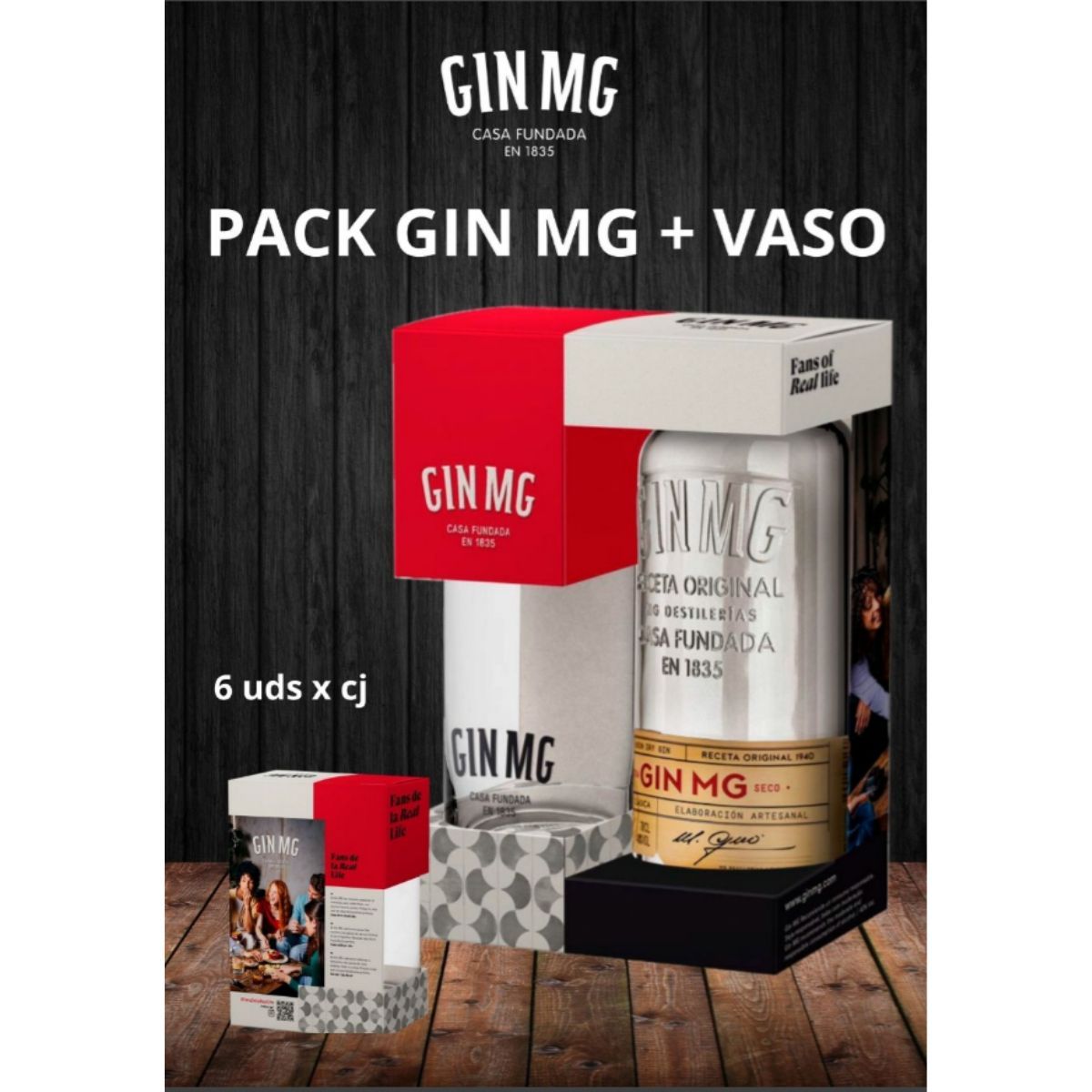 GORDON'S LONDON DRY - Estuche Gin MG con Vaso de Gin-Tonic