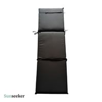 Cojín Reposera Exterior Almohada Gris 186x58x5 cm