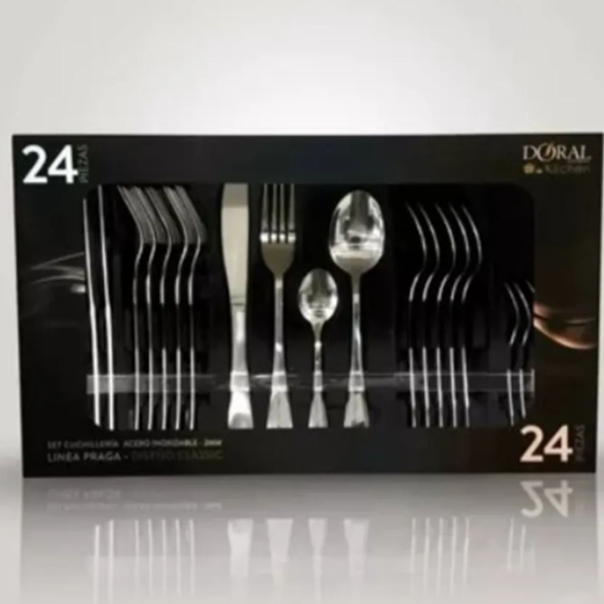 DORAL - Juego Cuchillería 24 Piezas 2.0mm Acero Inoxidable