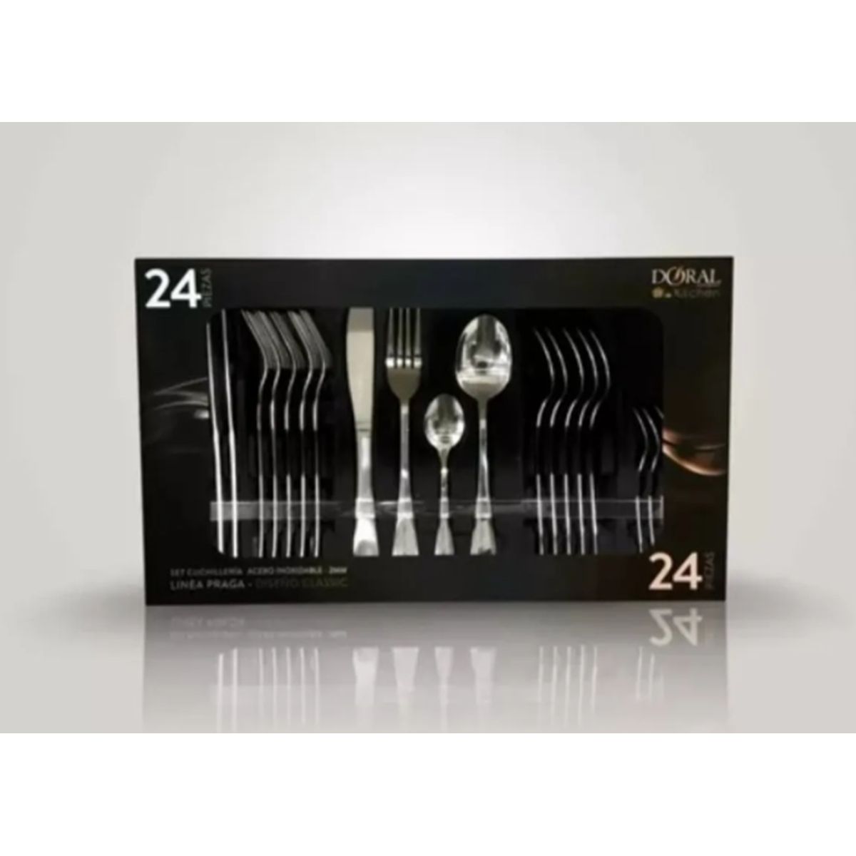 DORAL - Juego Cuchillería 24 Piezas 2.0mm Acero Inoxidable