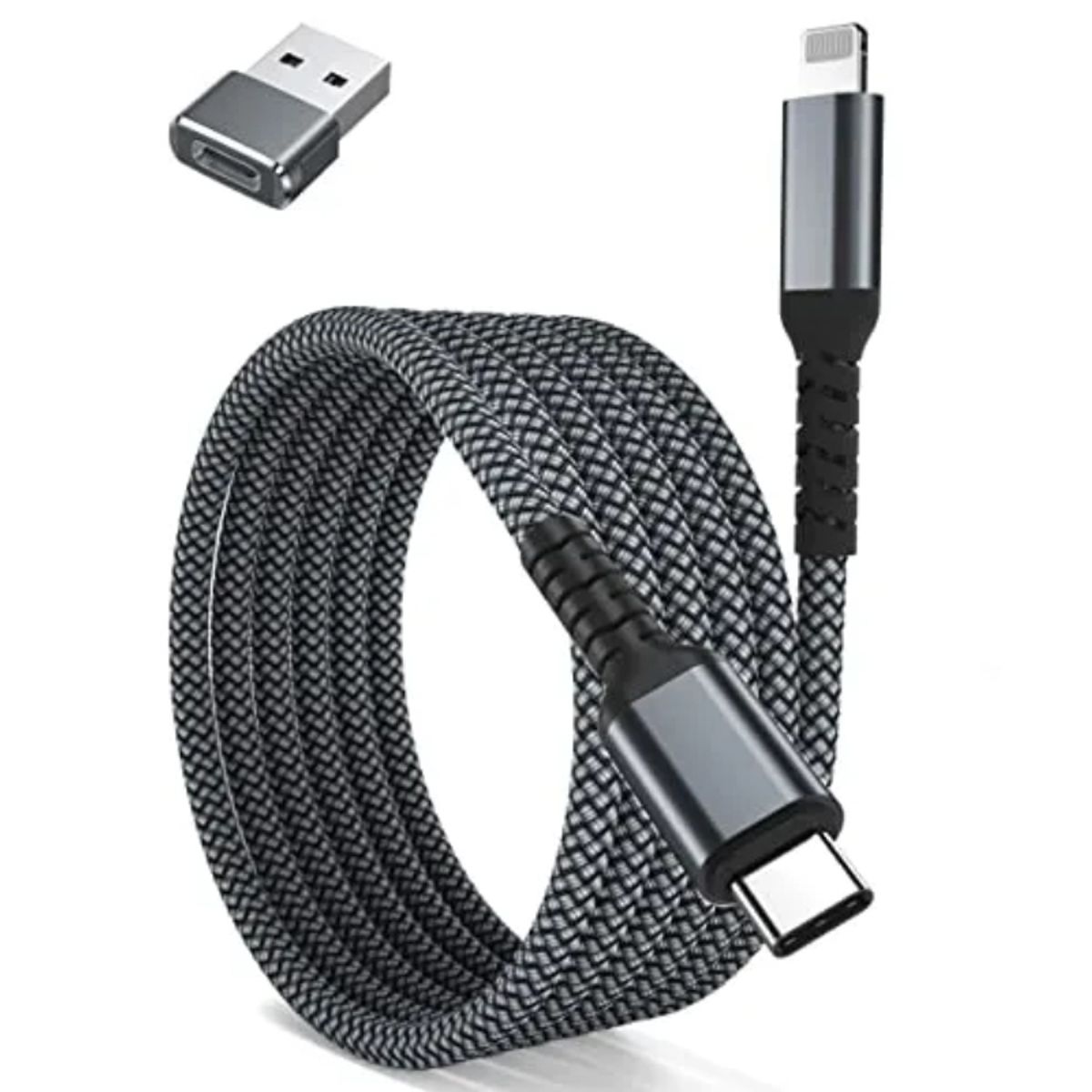 KUULAA - Cable Para iPhone 11 12 13 14 Carga Rápida 30w Más Adaptador Tipo C