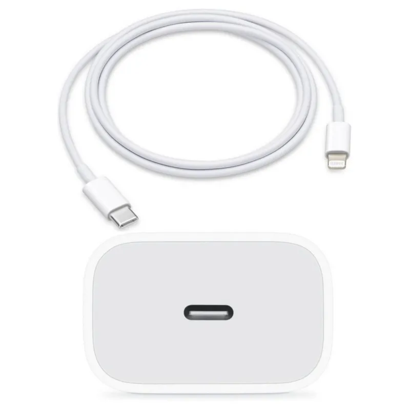 GEN - Cargador completo de iPhone 20W Carga rapida + Cable Usb-C 1mt