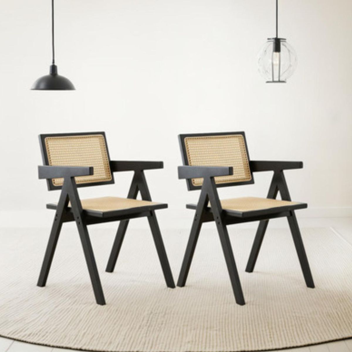 HABITA2 CHILE - Pack 2 silla de comedor Chandigarh Rattan