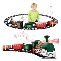 GENERICO - Tren Eléctrico Navidad Con Luz Y Sonido Locomotora