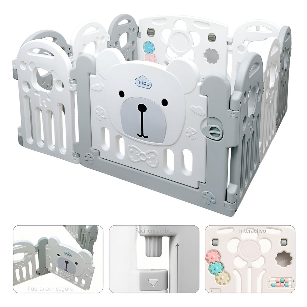 HOMEBRANDT - Corral Armable Bebe Seguridad Paneles De 120x120cm