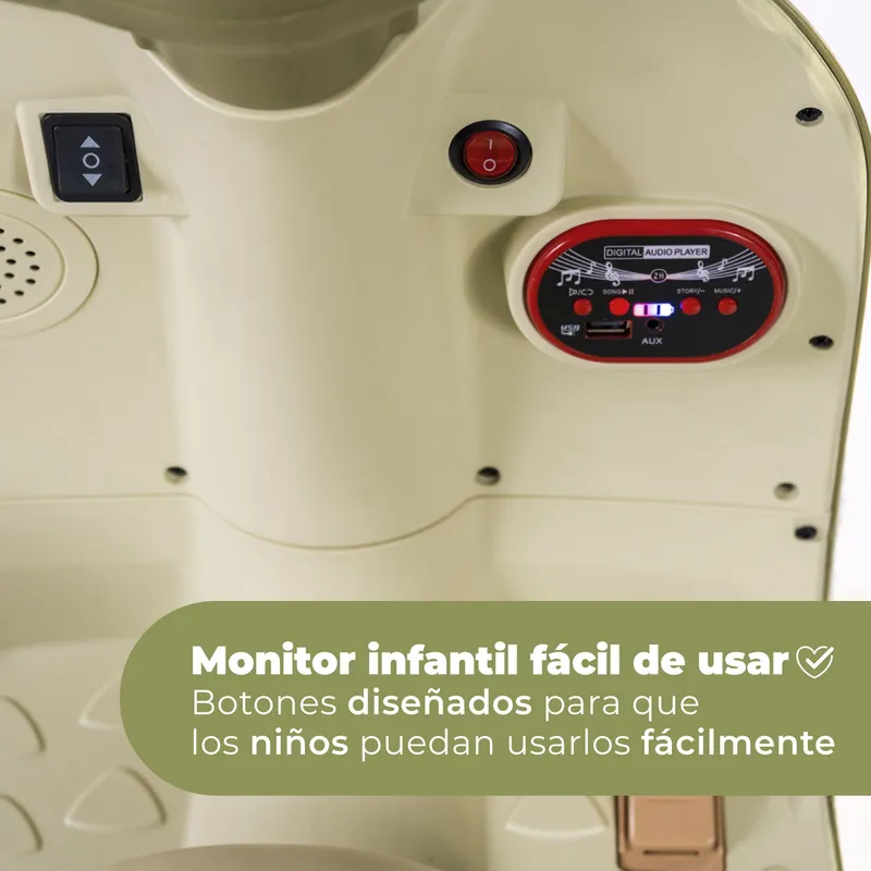 MUNDO ONLINE - Moto Vespa Eléctrica Infantil Dinoride Con Maletin