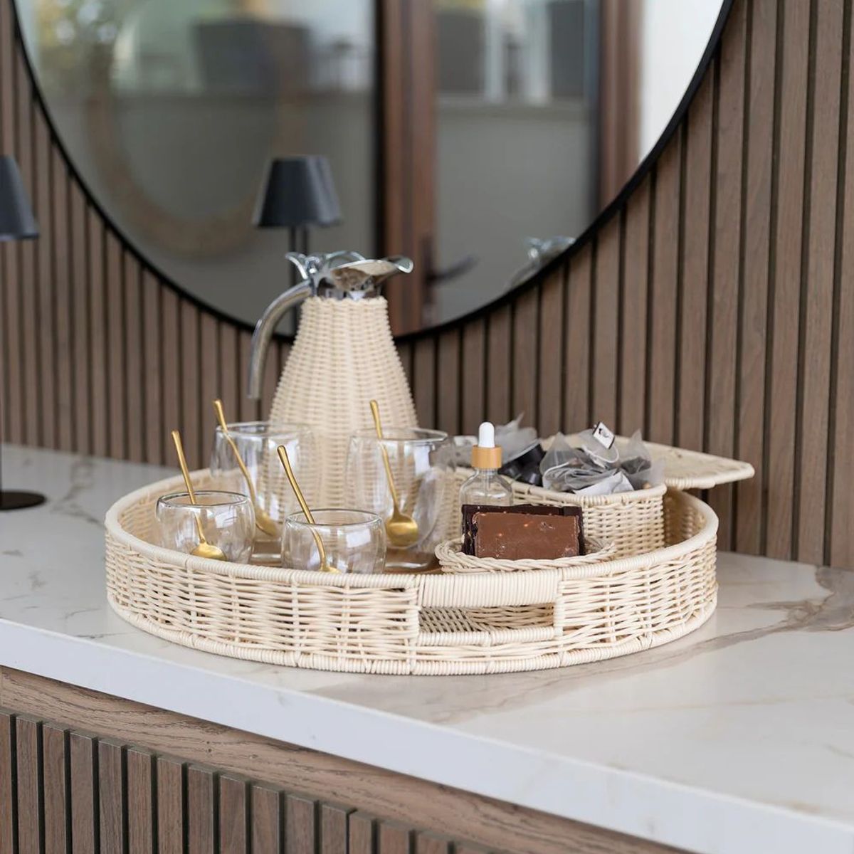 TEMPODECO - Bandeja Redonda Milk