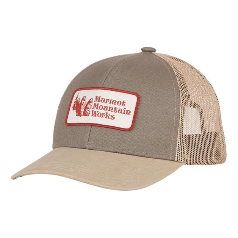 MARMOT - Jockey Unisex Marmot Retro Trucker Hat Marrón