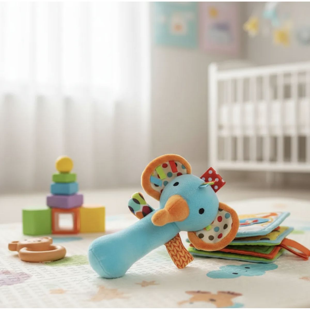 GENERICO - Sonajero bebé para estimulación temprana - Diseño elefante