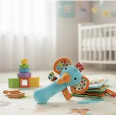 GENERICO - Sonajero bebé para estimulación temprana - Diseño elefante