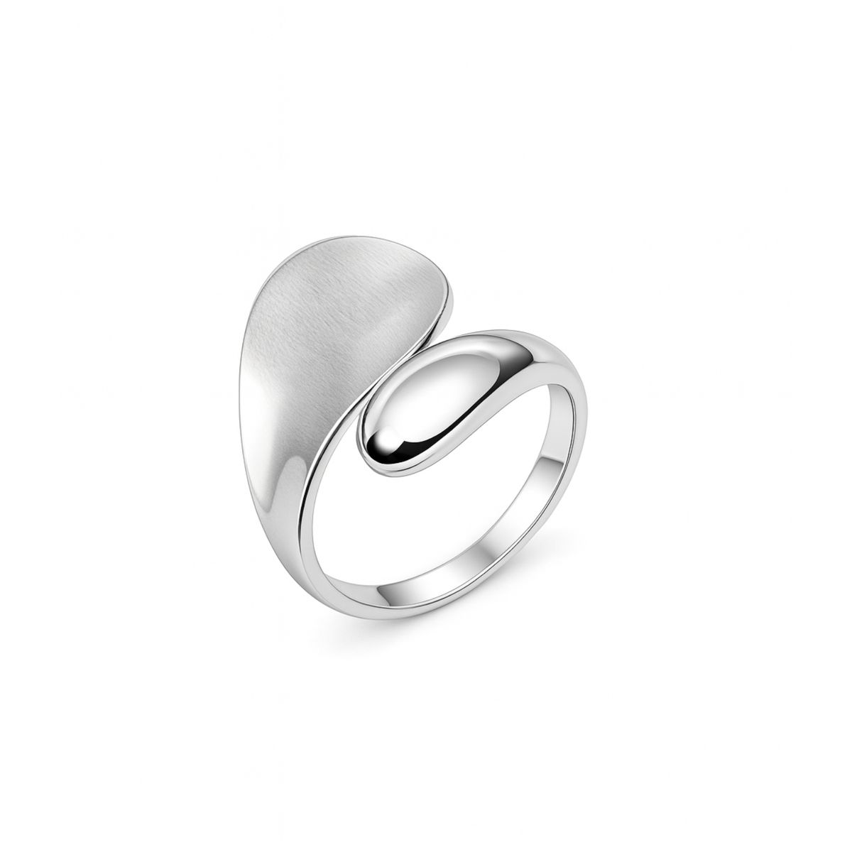 JB JOYAS BARON - Anillo de Plata Esterlina 925 Liso Cruzado