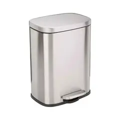 GENERICO - Basurero Acero Inoxidable Cierre Suave 15 Lts Pedal