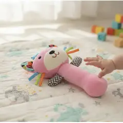 GENERICO - Sonajero bebé para estimulación temprana - Gato rosado