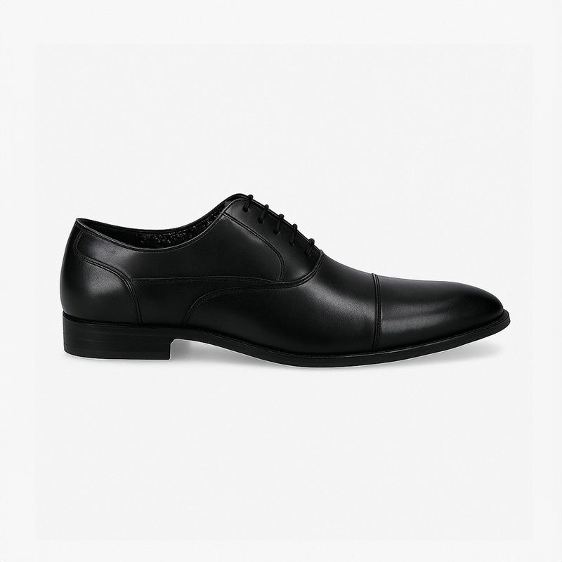 TRIAL - Zapato Formal Liso Cuero Negro