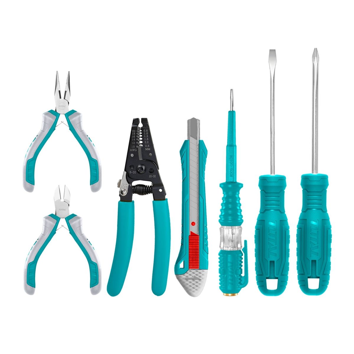 TOTAL TOOLS - Juego Herramientas Electricista 11 Piezas Total