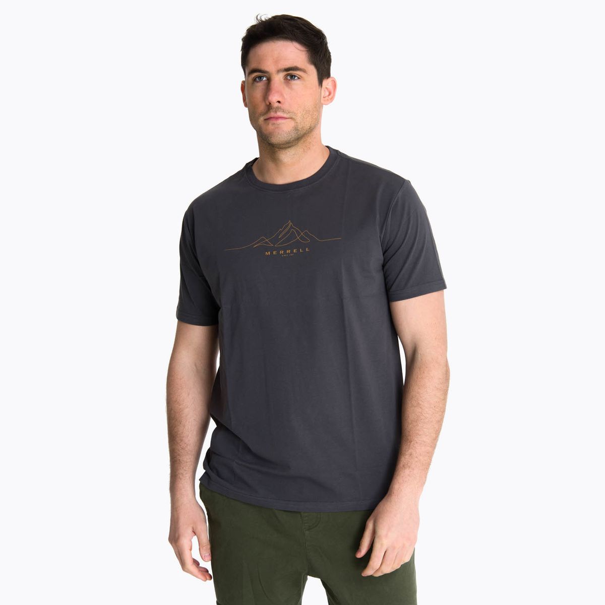 MERRELL - Polera Manga Corta Hombre Beechworth Gris MERRELL