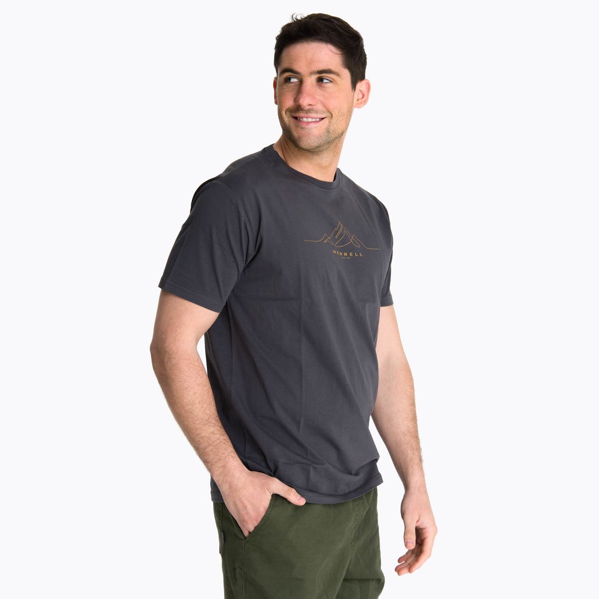 MERRELL - Polera Manga Corta Hombre Beechworth Gris MERRELL