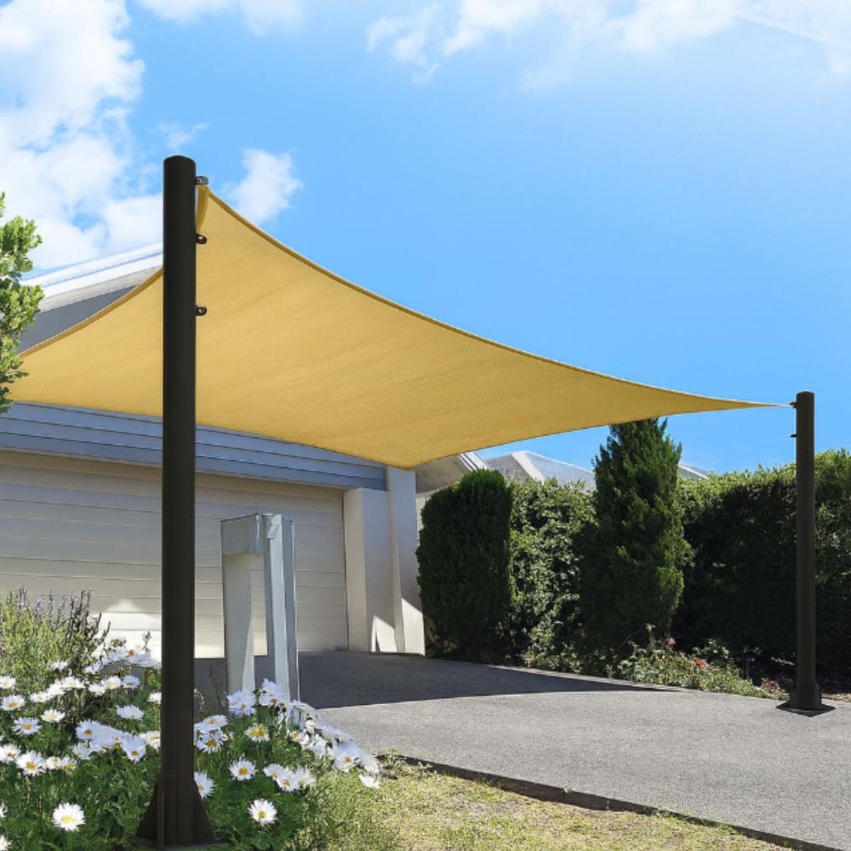 GENERICO - Malla Red de Parasol de Jardín Toldo Protección UV Solar 6x4