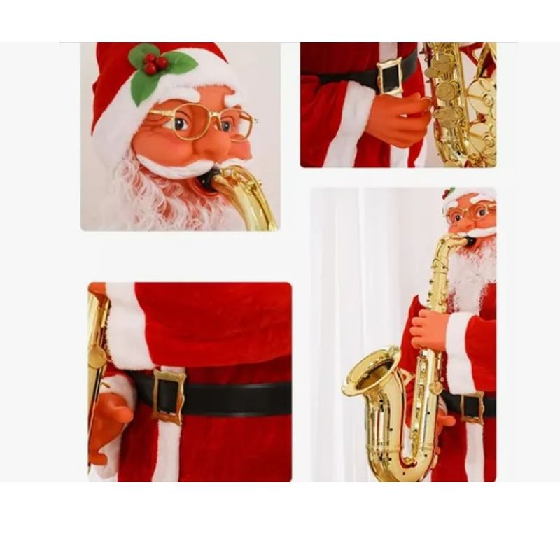 GENERICO - Viejo Pascuero Santa Clauss Musical 95 Cm Con Sonido Saxofón