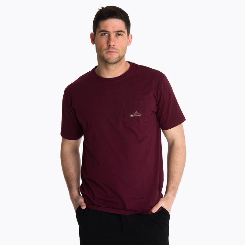 MERRELL - Polera Manga Corta Hombre Alice Sp Burdeo MERRELL