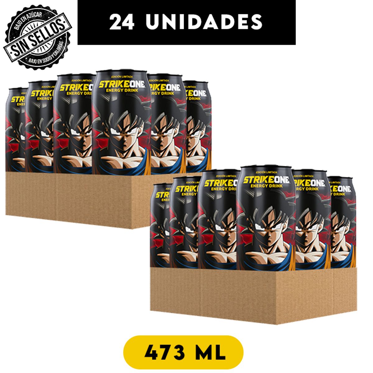 STRIKE ONE - Bebida energética Frutal - 24 uds(473ml c/u)StrikeOne
