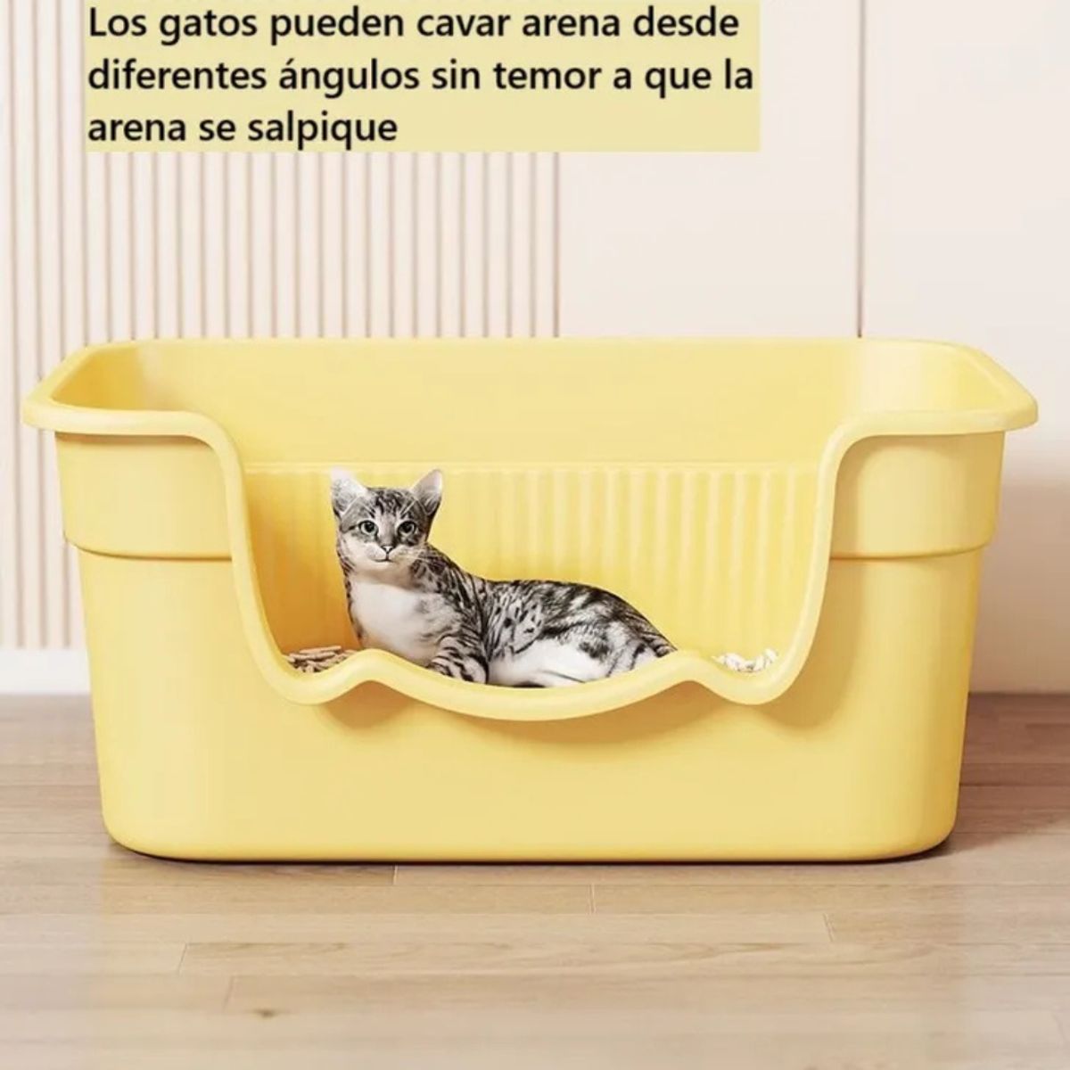 GENERICO - Arenero Grande Sanitario De Gatos Con Pala 50cm Amarillo