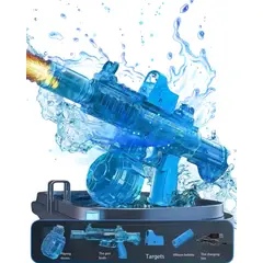 GENERICO - Juguete Pistola Automatica Lanza agua AZUL M416