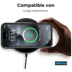 COMPUTECH - Funda / Carcasa Premium Para iPhone 17 Color Negro Antihuellas