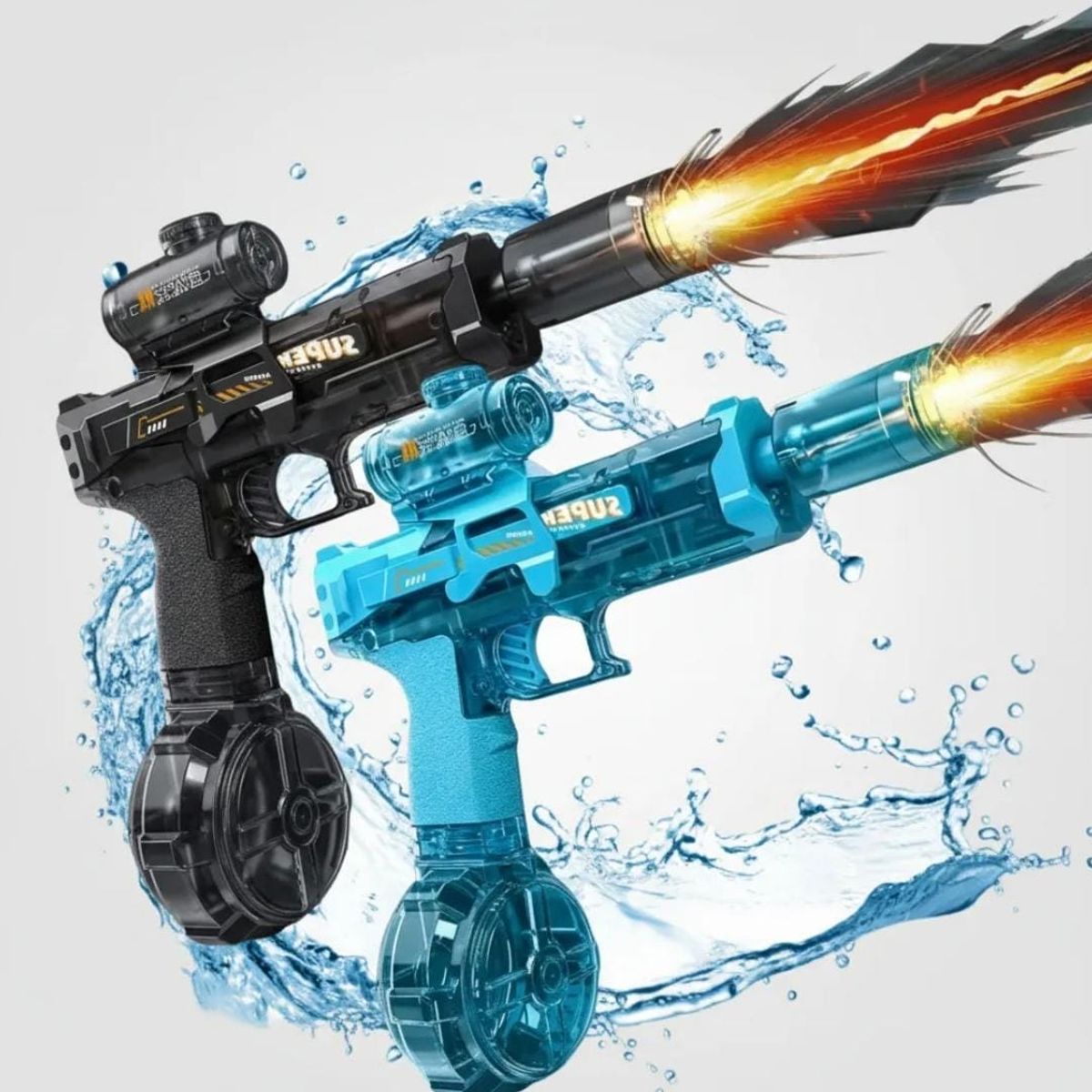 GENERICO - Juguete Pistola Automatica Lanza agua con luz simulador