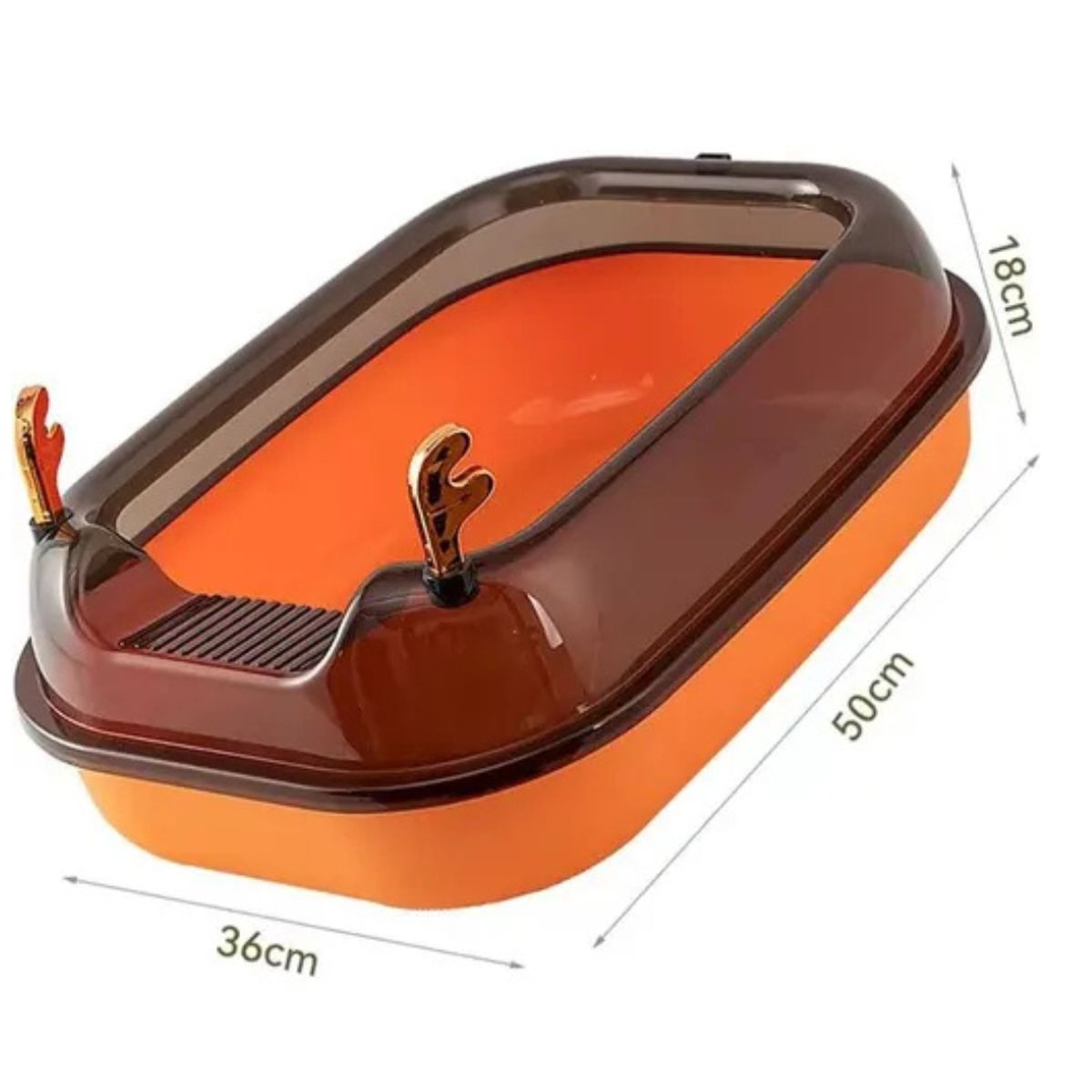 GENERICO - Arenero Grande Sanitario De Gatos Con Pala 50cm Naranja