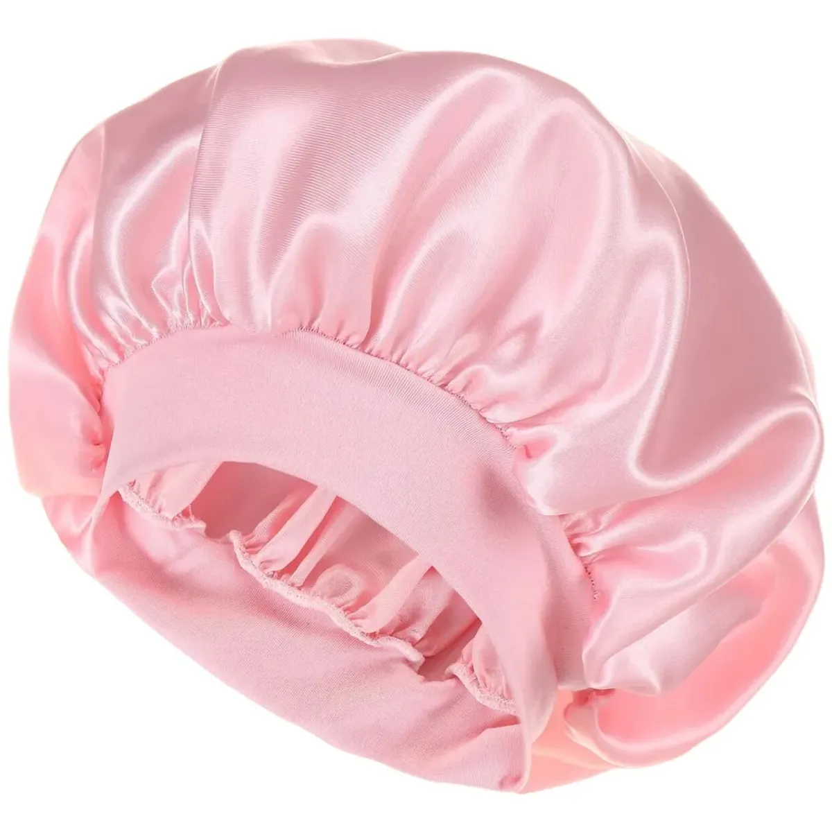 COMPUTECH - Gorro Satín Para Cabello Liso Y Rizado Evita Enredos 2piezas Rosa