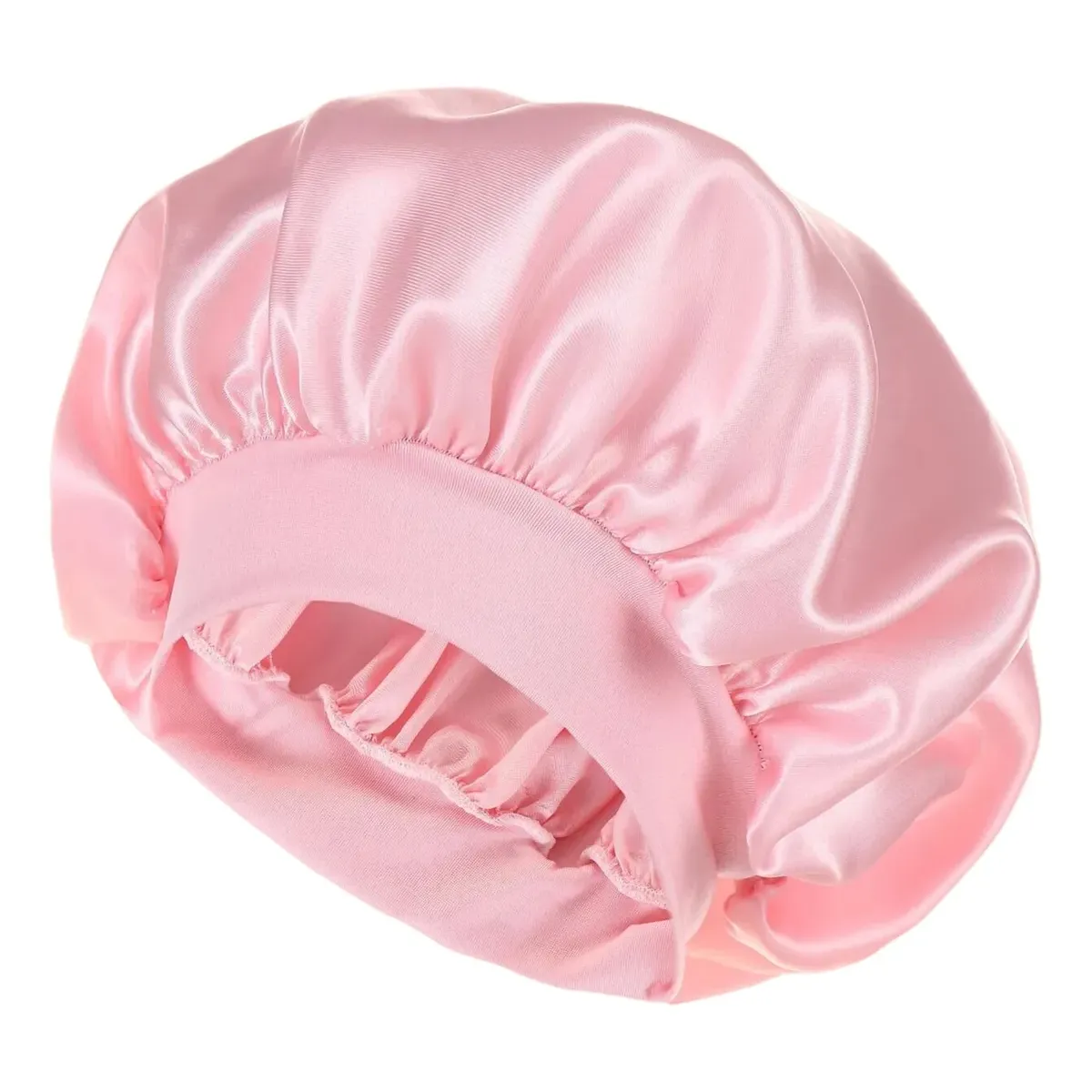 COMPUTECH - Gorro Satín Para Cabello Liso Y Rizado Evita Enredos 2piezas Rosa