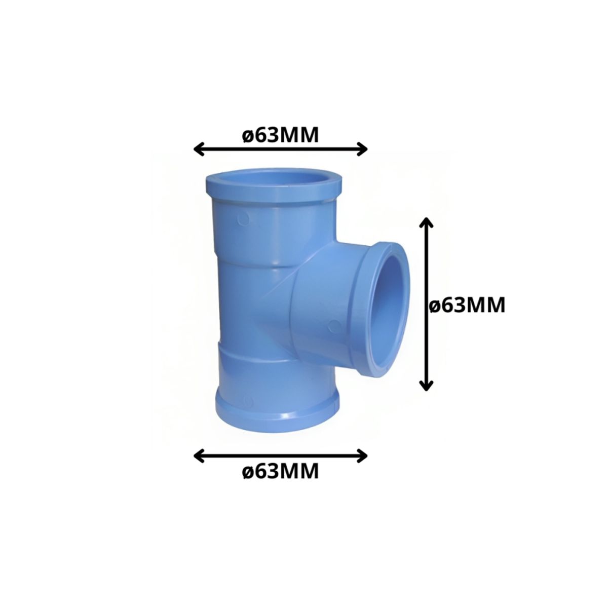 GENERICO - TEE PVC PRESION CEM/CEM/CEM 63 mm
