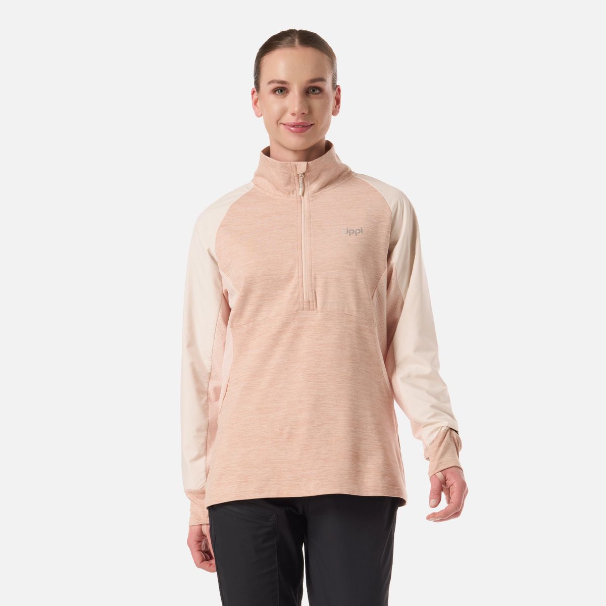 LIPPI - Polerón Mujer Egger 1/4 Zip Damasco Lippi