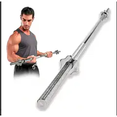 DALI - Barra Preolimpica 120m Cromada Fuerza Gimnasio 45kg Color Plateado