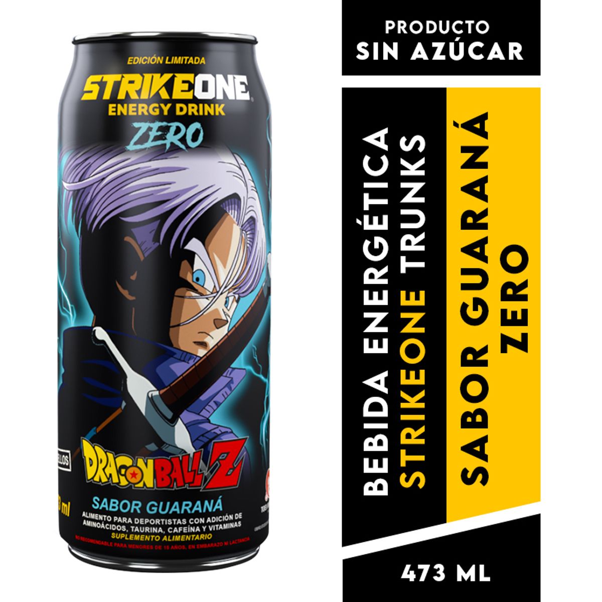 STRIKE ONE - Bebida energética Guaraná Zero - 24 uds (473ml c/u)StrikeOne