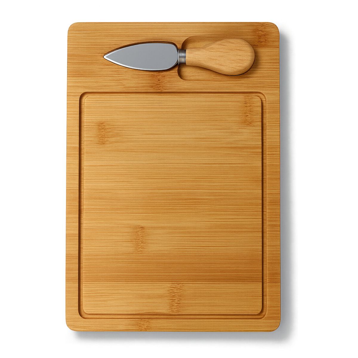 GENERICO - Tabla Picoteo Quesos Madera Con Utensilio Para Untar Cortar